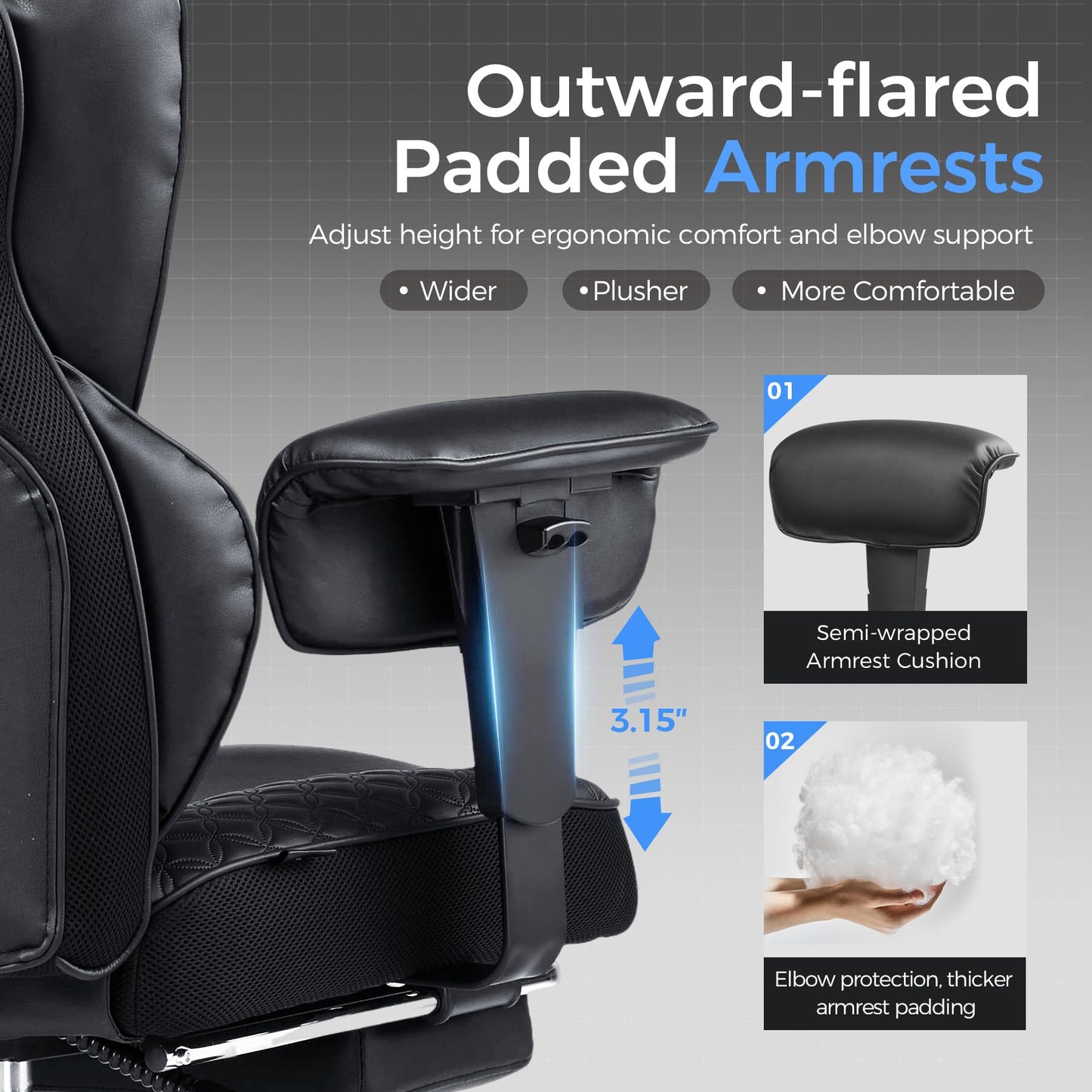 Ergonomic High Back Office Chair with Foot Rest