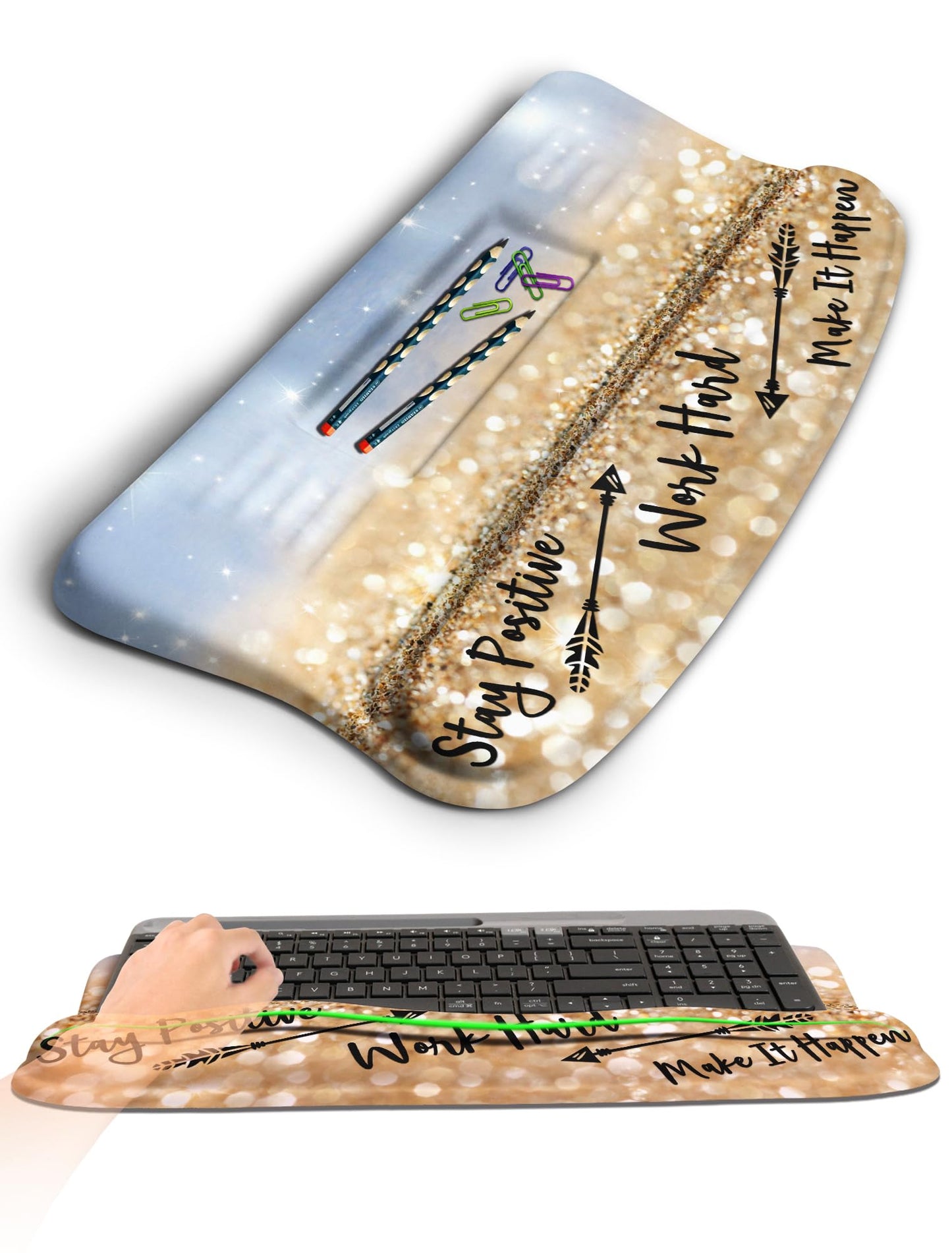 Ergonomic Wave Wrist Rest with Keyboard Stand
