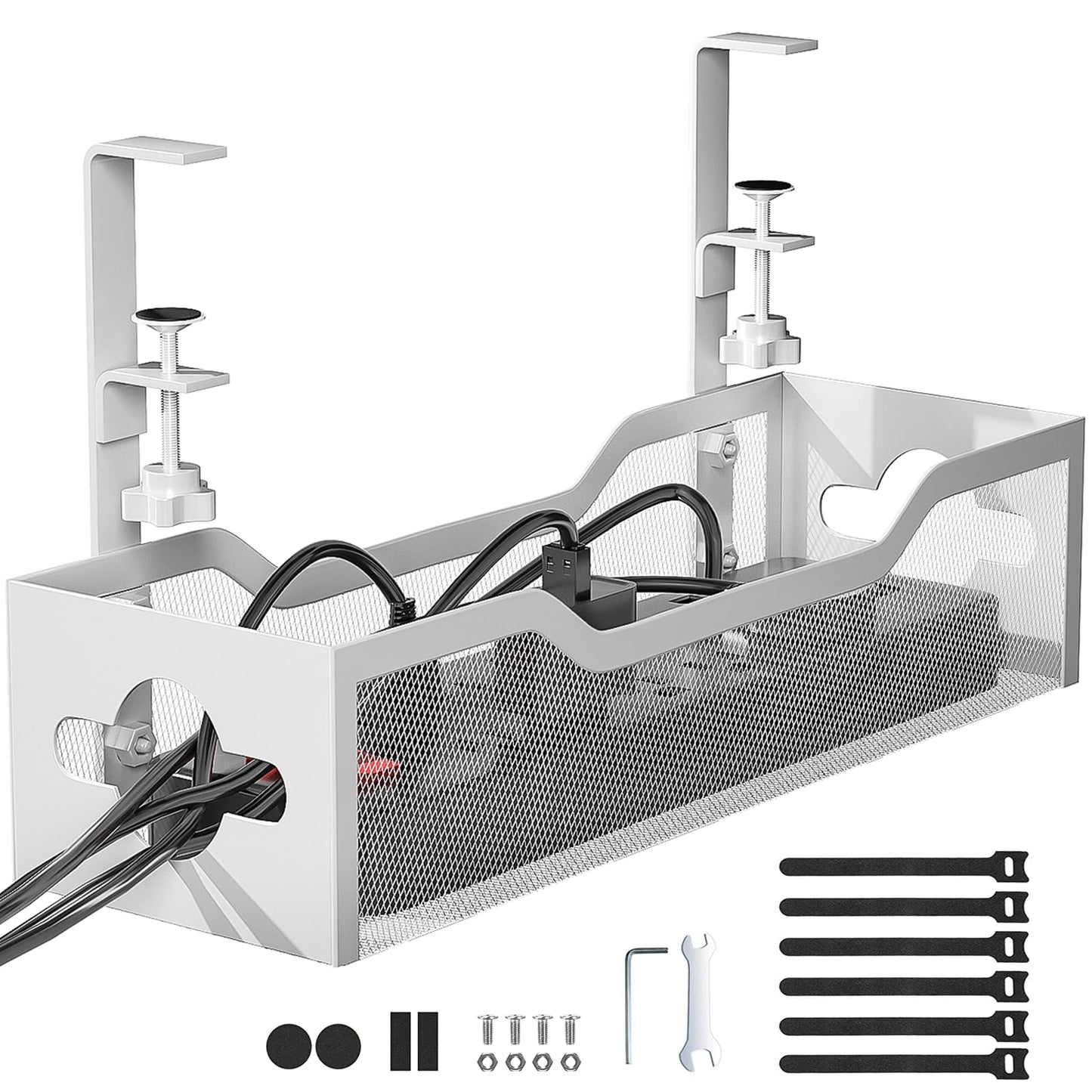 Under Desk Cable Management Organizer