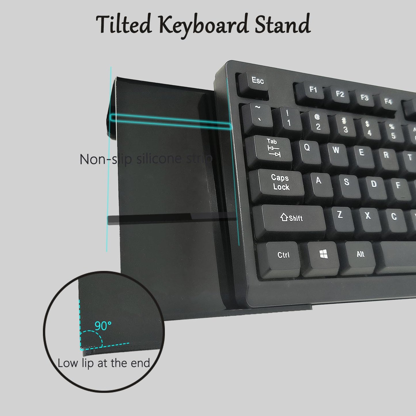 Ergonomic Keyboard Stand with Gel Wrist Rest