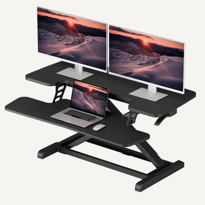 Height Adjustable Standing Desk Converter with Keyboard Tray
