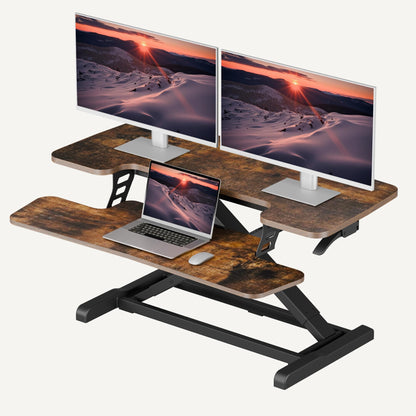 Height Adjustable Standing Desk Converter with Keyboard Tray