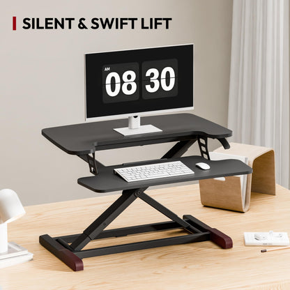 Height Adjustable Standing Desk Converter with Keyboard Tray