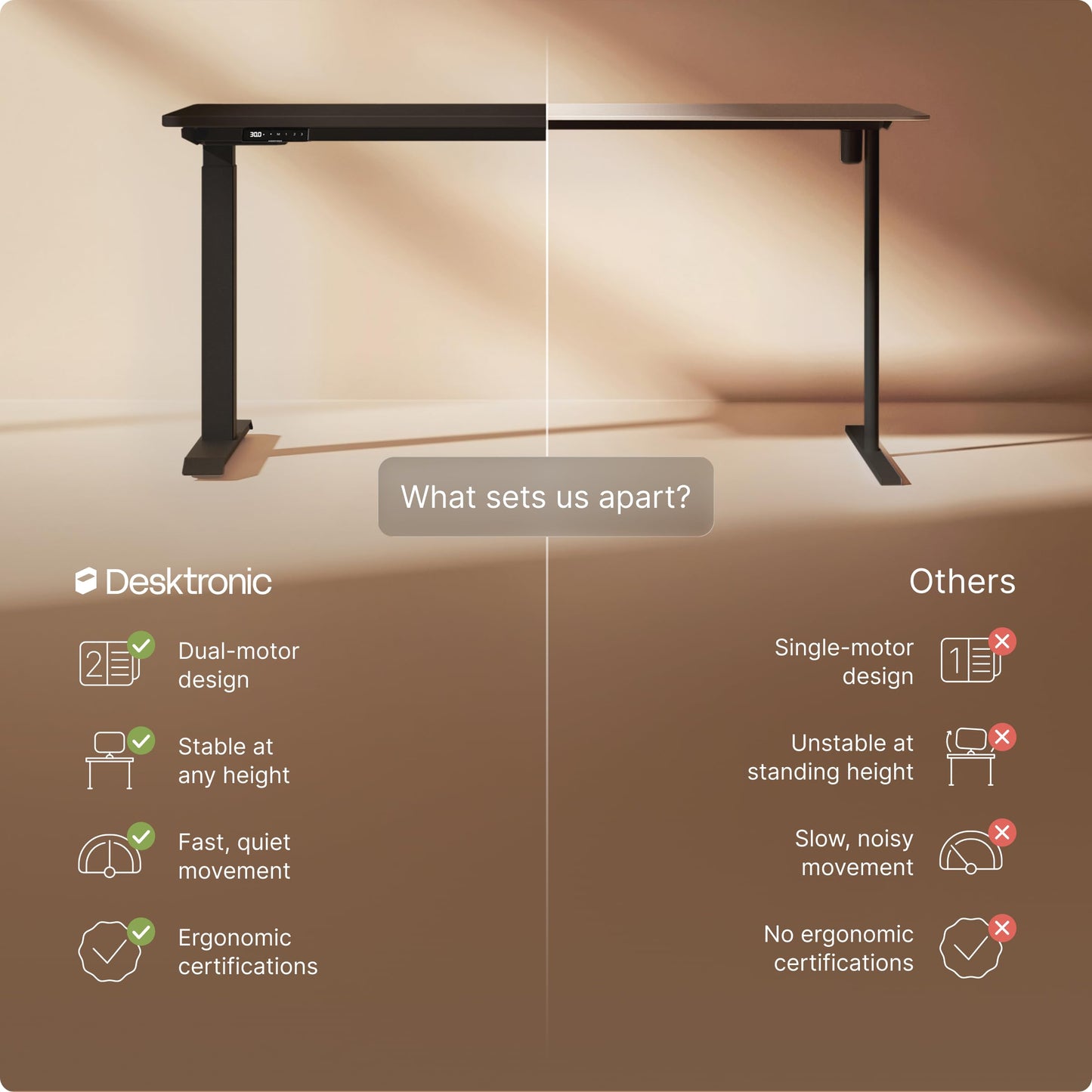 Electric Standing Desk for Home Office Workspace