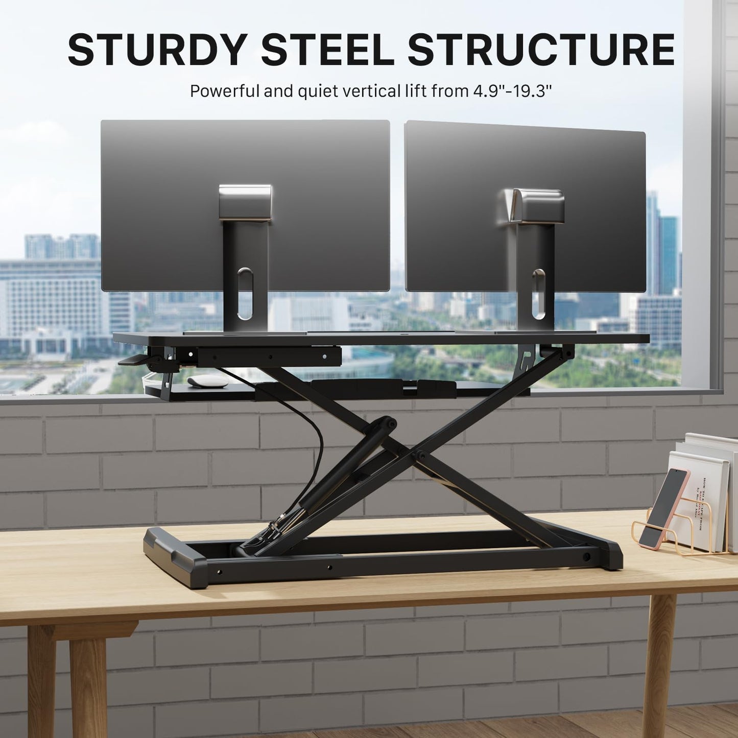 JOY worker Standing Desk Converter with Keyboard Tray
