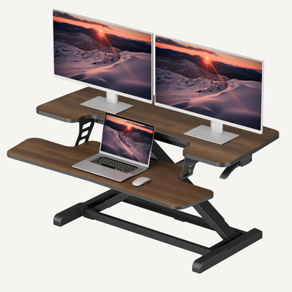 Height Adjustable Standing Desk Converter with Keyboard Tray