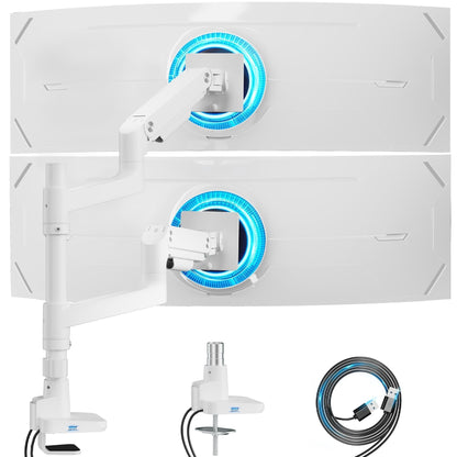 Heavy Duty Ultrawide Dual Monitor Arm Mount