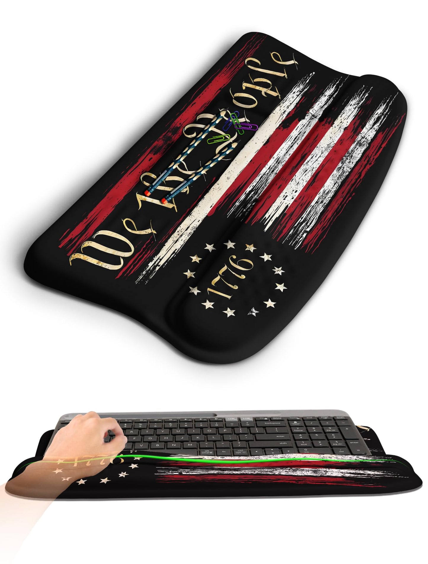 Ergonomic Wave Wrist Rest with Keyboard Stand