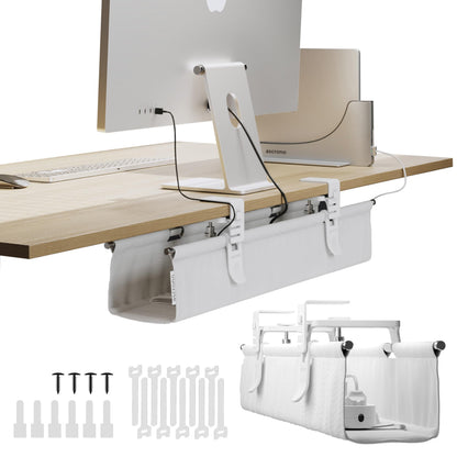 Fabric Under Desk Cable Management Tray Organizer
