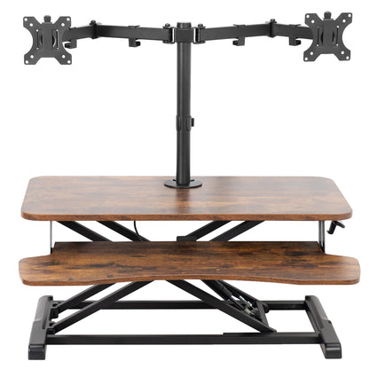 Height Adjustable Standing Desk Converter with Monitor Stand