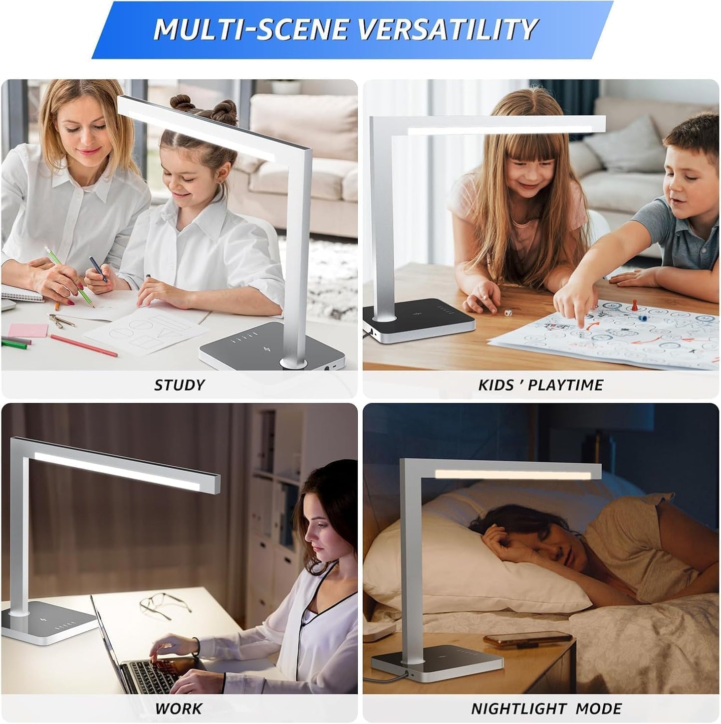 Aluminum LED Desk Lamp for Home Office Workspace