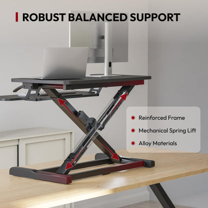 Height Adjustable Standing Desk Converter with Keyboard Tray