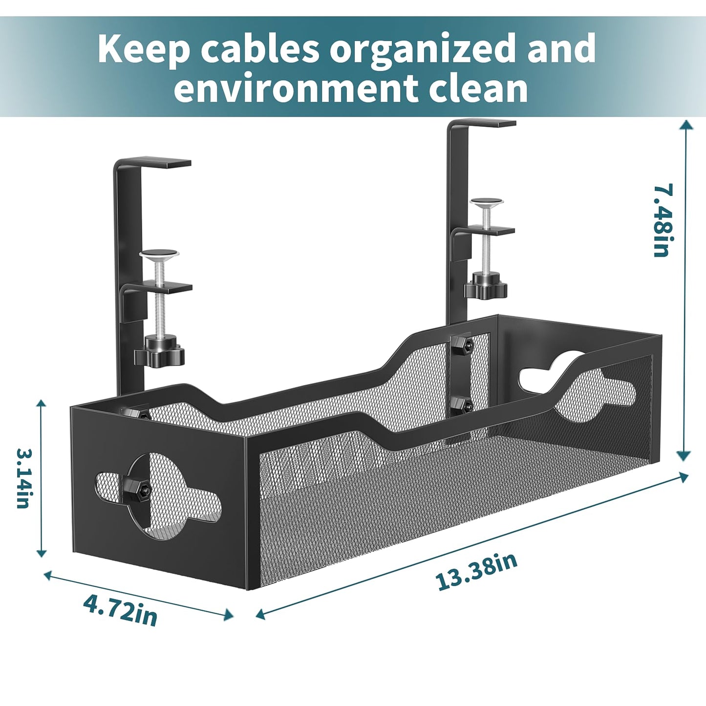 Under Desk Cable Management Organizer