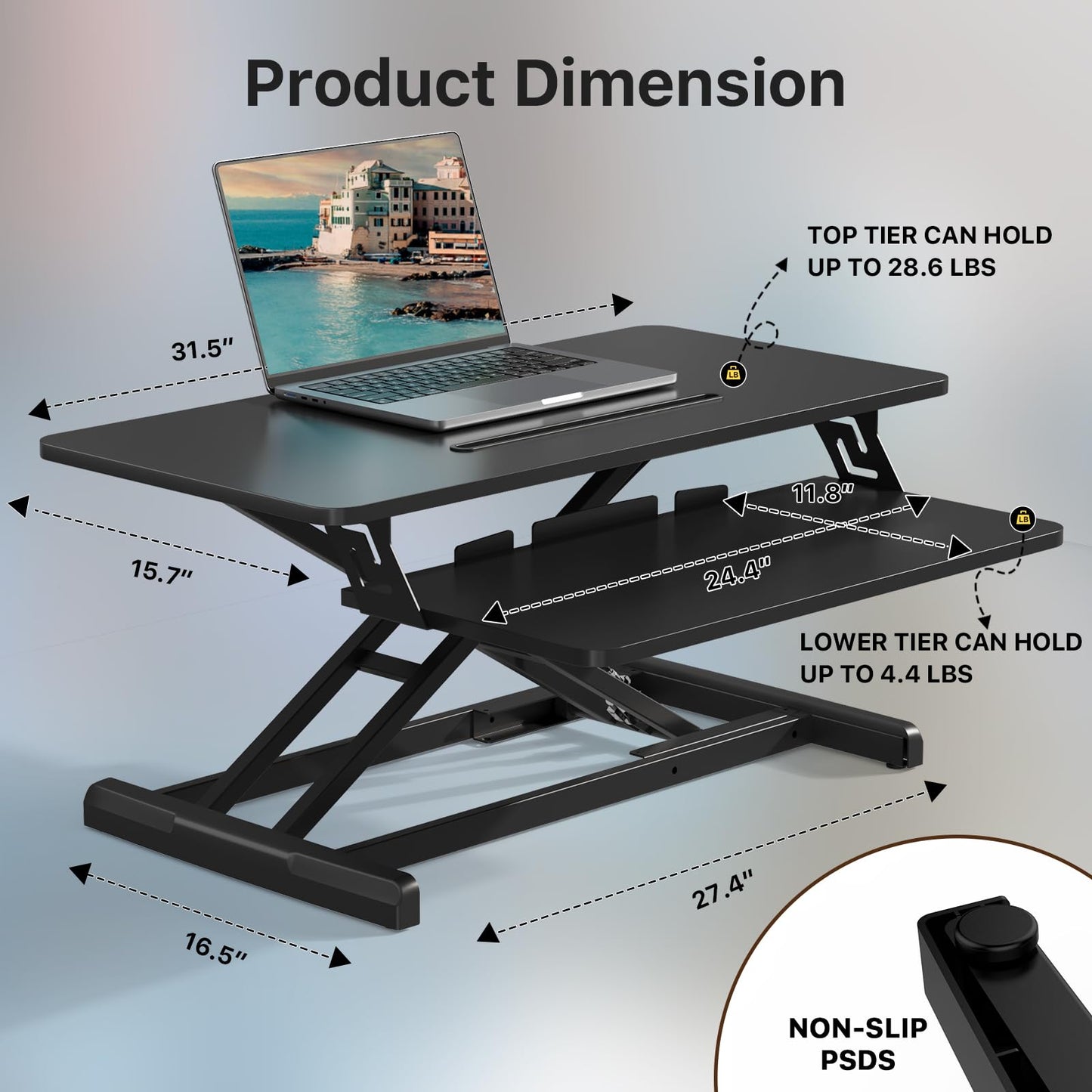 JOY worker Standing Desk Converter with Keyboard Tray