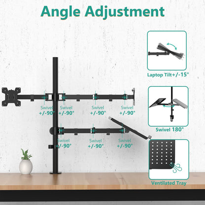 Adjustable Laptop and Monitor Arm Mount