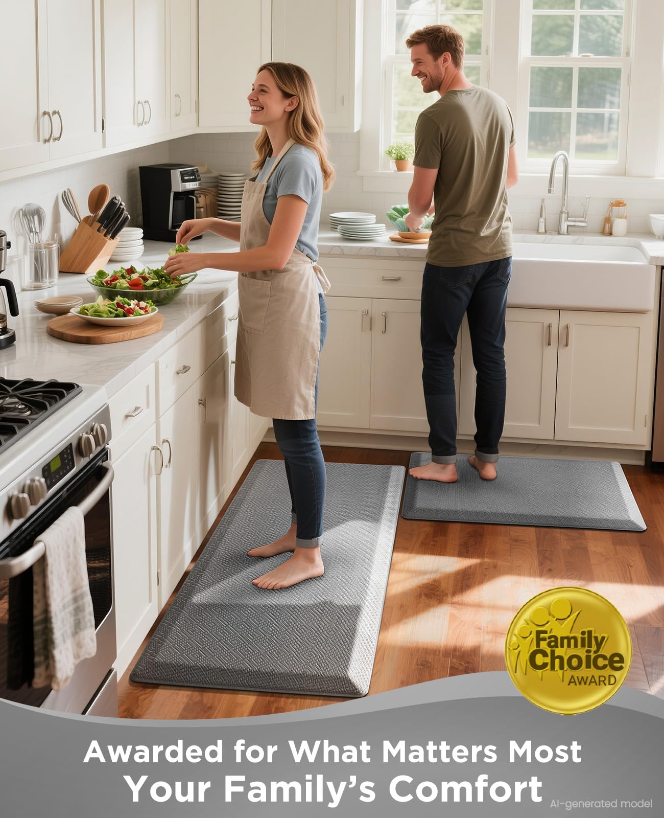 Waterproof Anti Fatigue Kitchen and Office Mat
