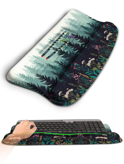 Ergonomic Wave Wrist Rest with Keyboard Stand