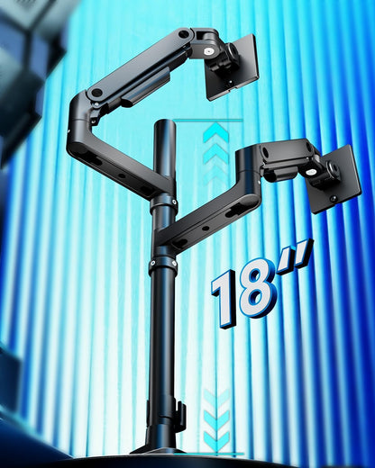 Heavy Duty Ultrawide Dual Monitor Arm Mount