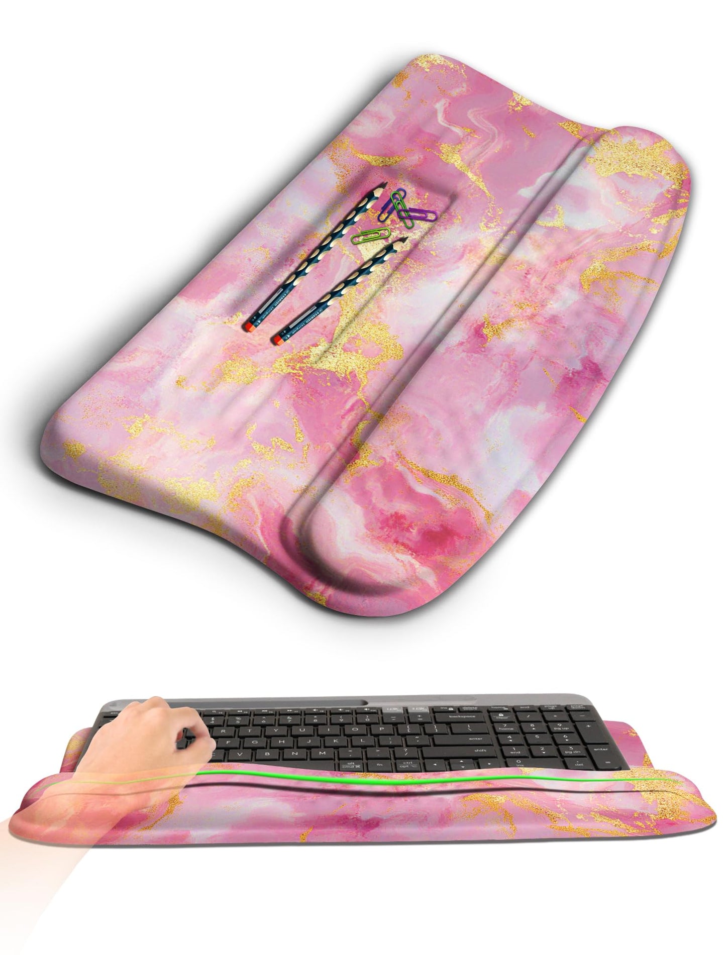 Ergonomic Wave Wrist Rest with Keyboard Stand
