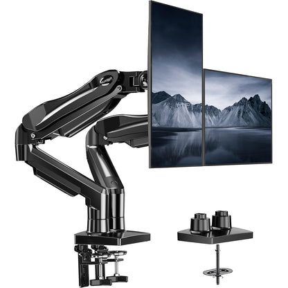 Dual Monitor Arm Desk Mount with Adjustable Brackets