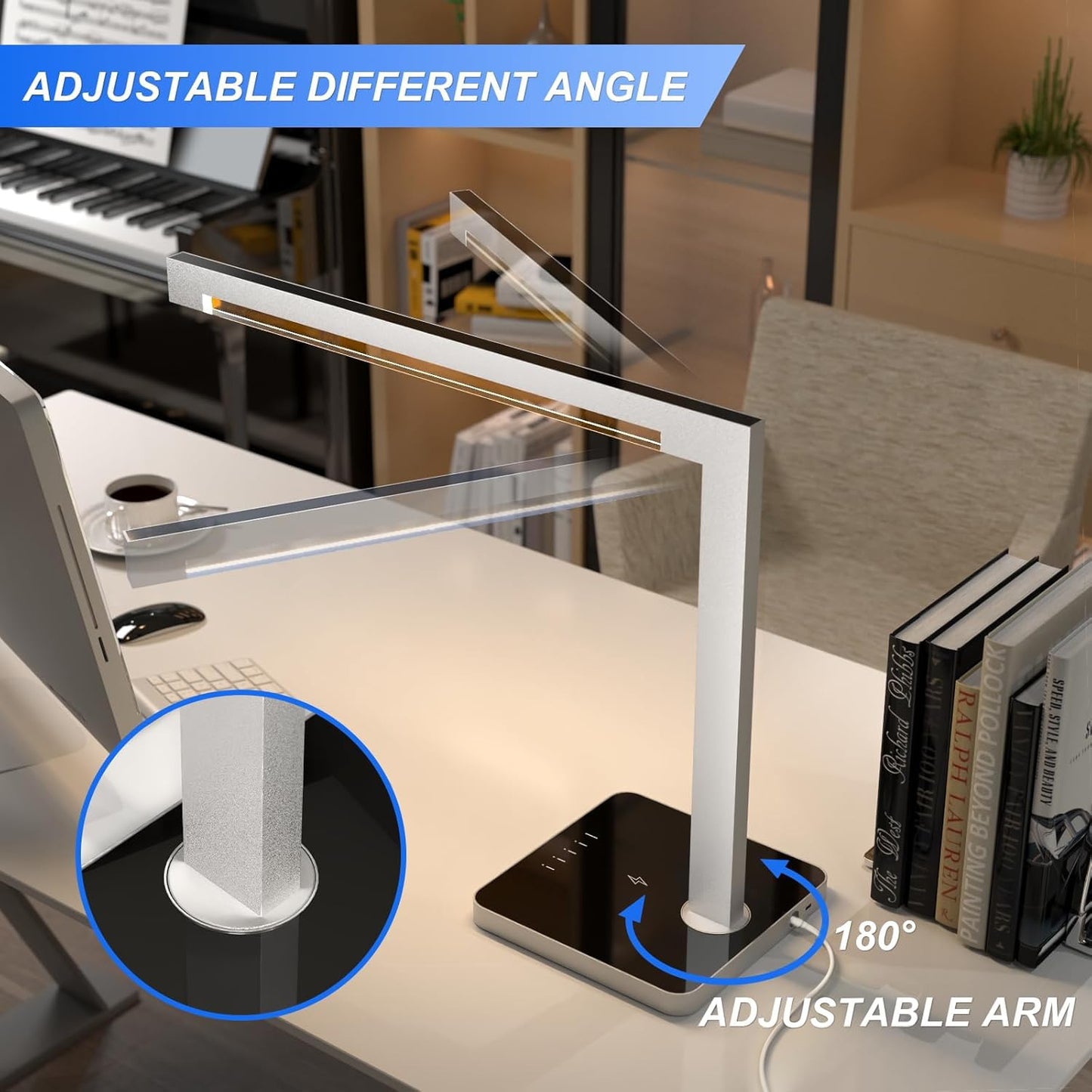 Aluminum LED Desk Lamp for Home Office Workspace