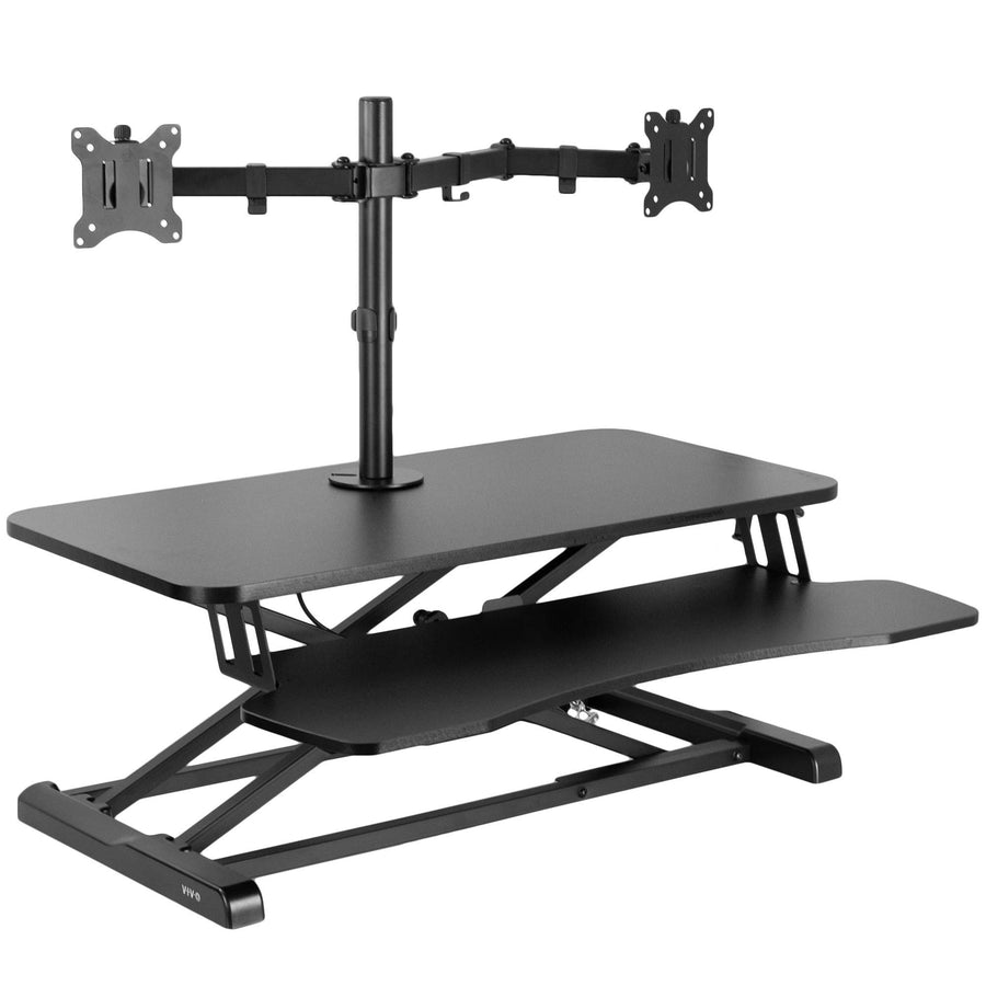 Height Adjustable Standing Desk Converter with Monitor Stand