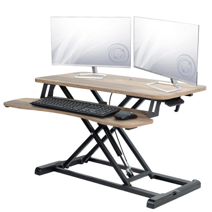 Height Adjustable Desk Converter with Dual Monitor Stand