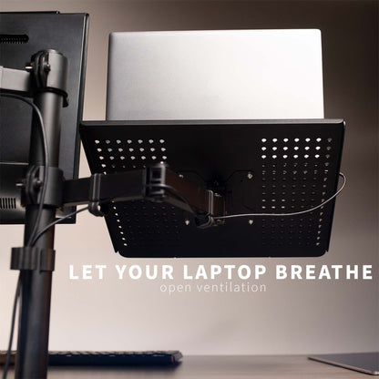 Single Monitor and Laptop Desk Mount Combo