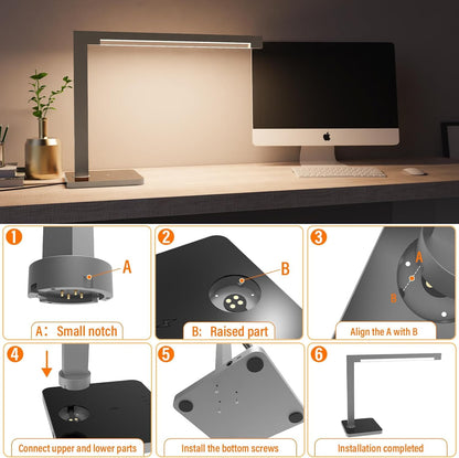 Aluminum LED Desk Lamp for Home Office Workspace