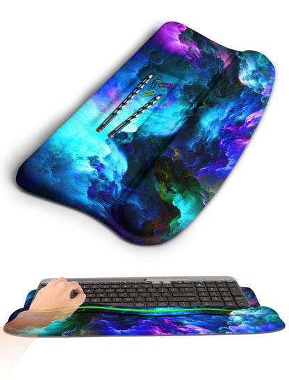 Ergonomic Wave Wrist Rest with Keyboard Stand