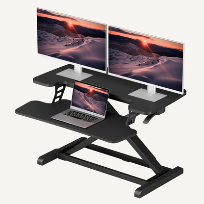 Height Adjustable Standing Desk Converter with Keyboard Tray