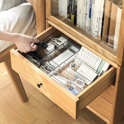 Clear Cable Organizer Box with Compartments
