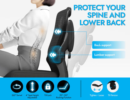 Ergonomic High Back Mesh Office Chair with Lumbar Support