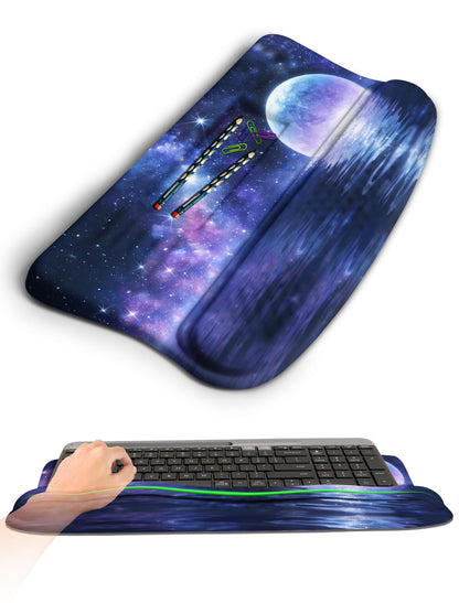 Ergonomic Wave Wrist Rest with Keyboard Stand