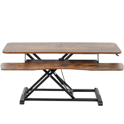 Height Adjustable Desk Converter with Dual Monitor Stand
