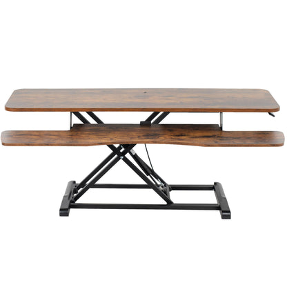 Height Adjustable Desk Converter with Dual Monitor Stand