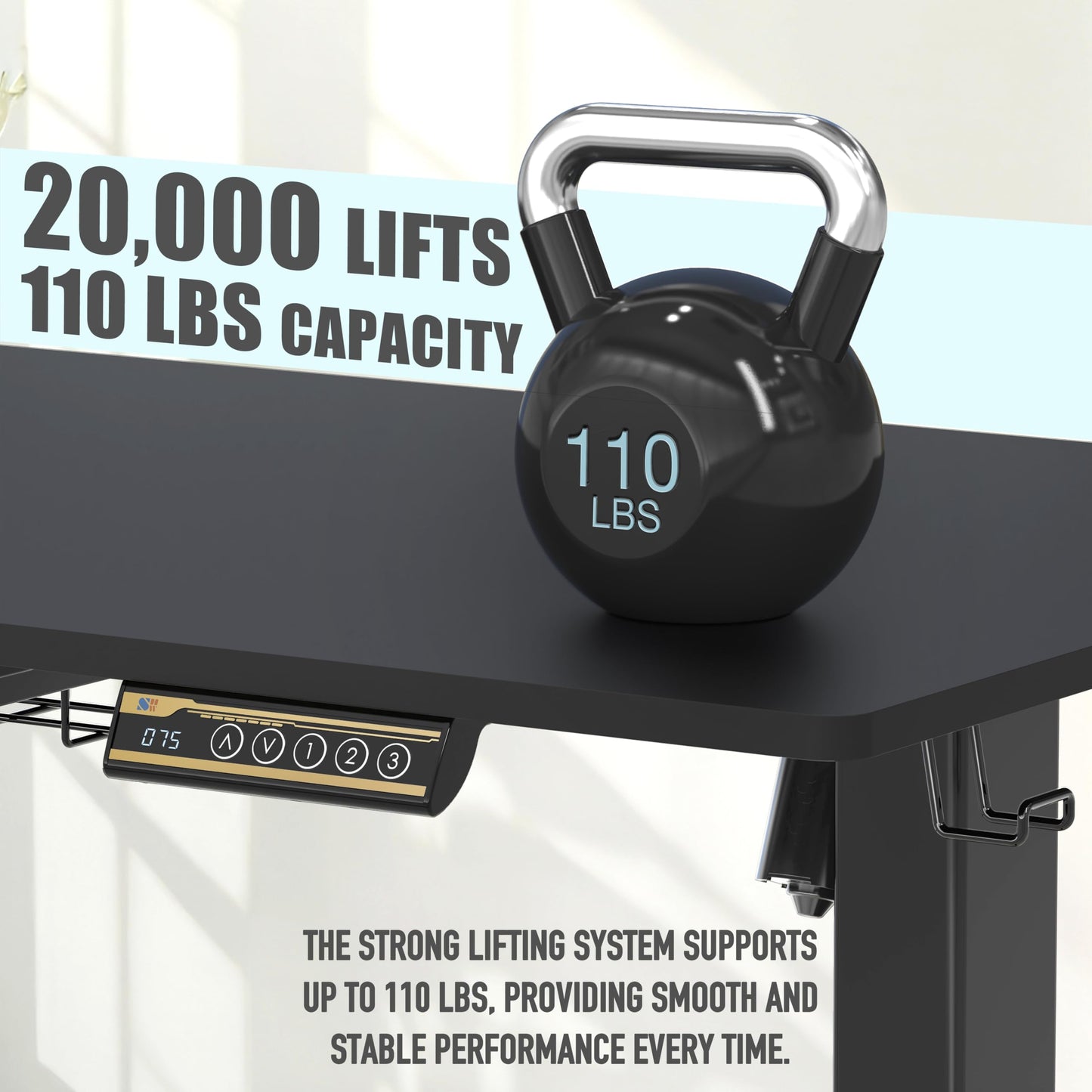 SHW Electric Height Adjustable Standing Desk