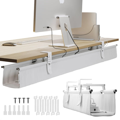 Fabric Under Desk Cable Management Tray Organizer
