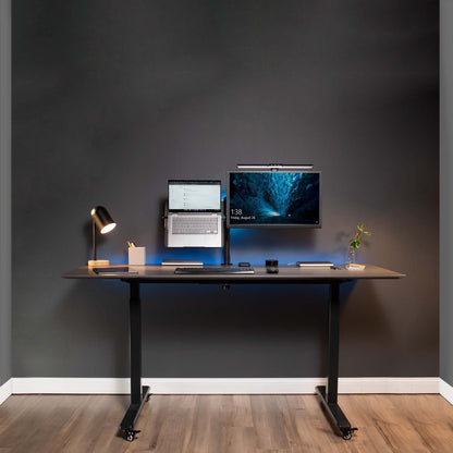 Single Monitor and Laptop Desk Mount Combo