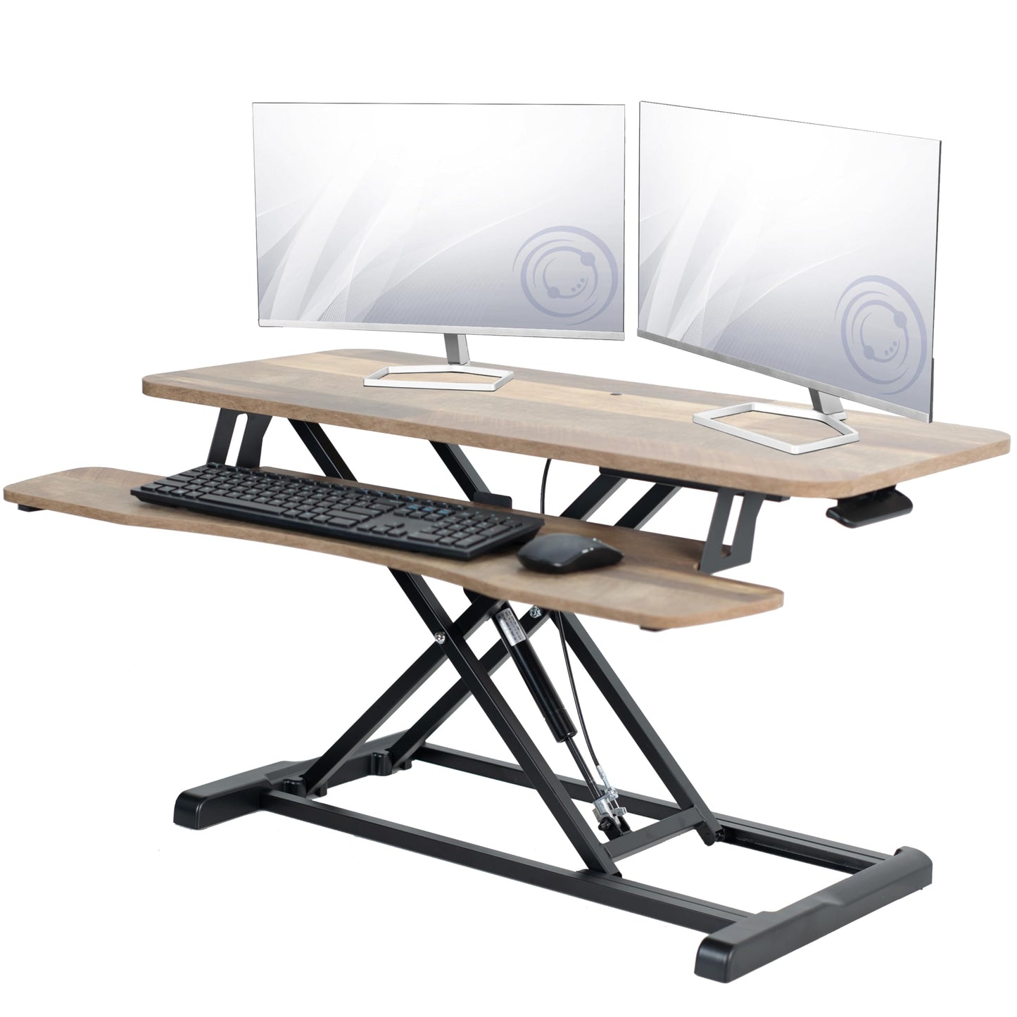 Height Adjustable Desk Converter with Dual Monitor Stand