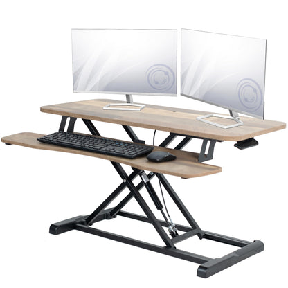 Height Adjustable Desk Converter with Dual Monitor Stand