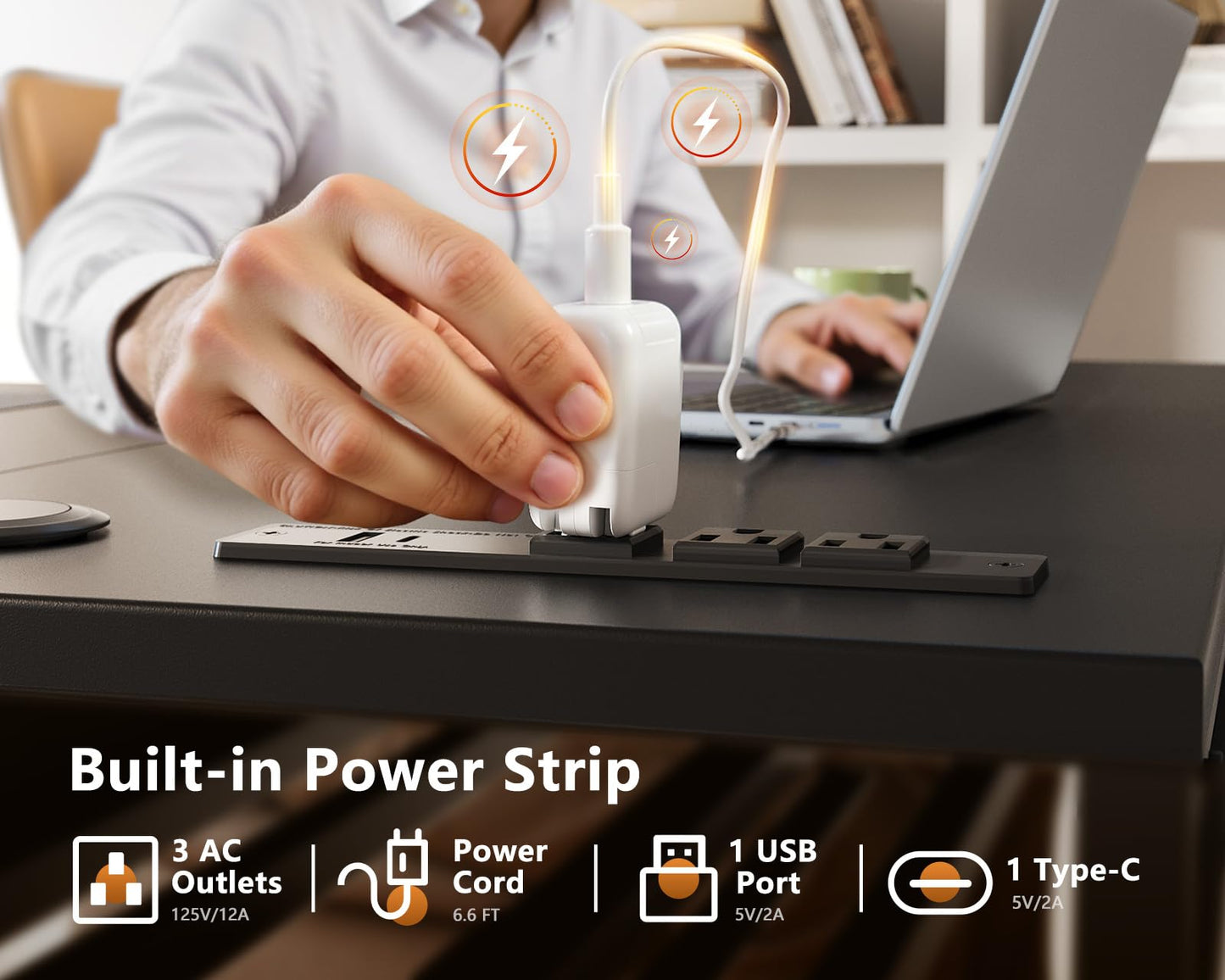 Electric Standing Desk with L-Shaped Workstation