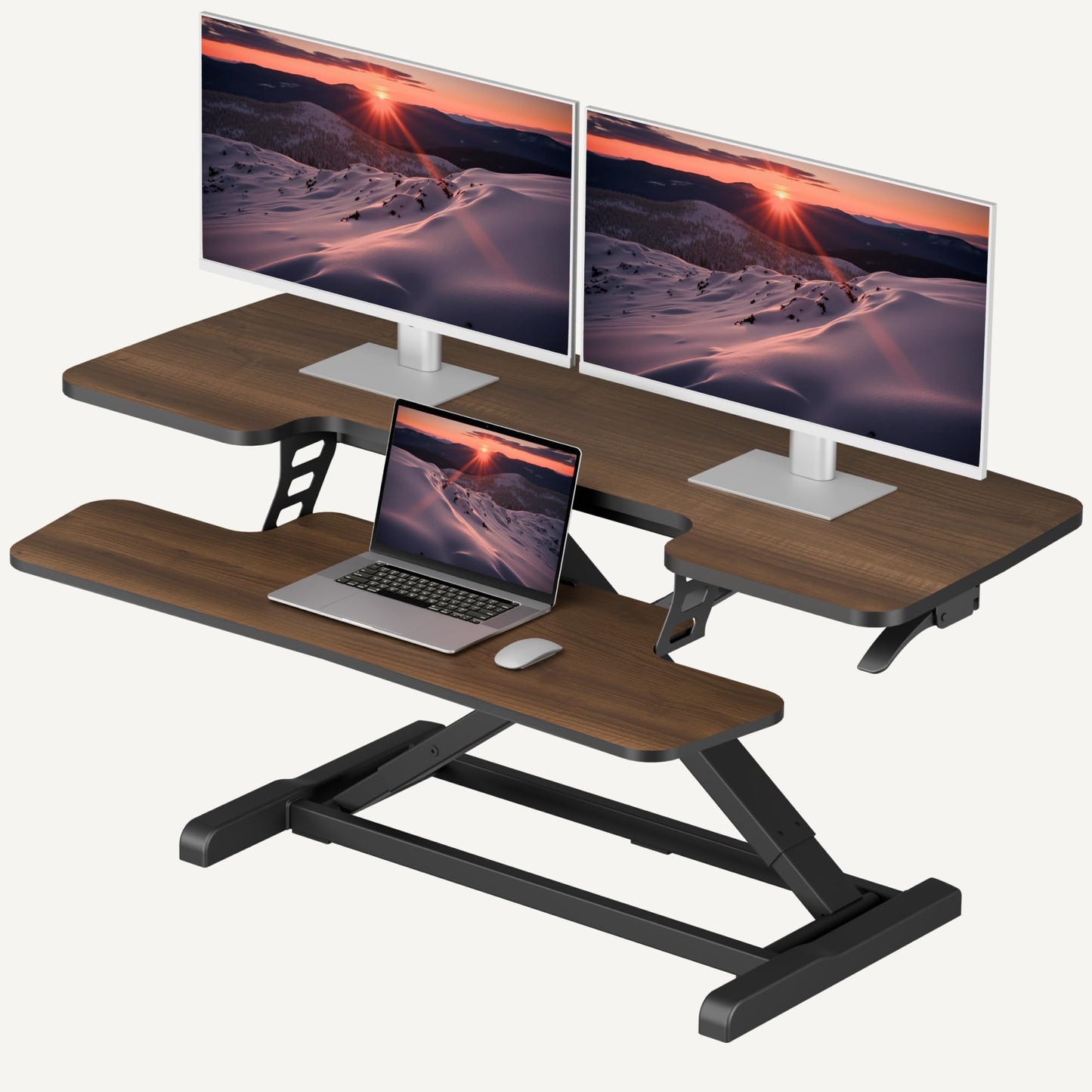 Height Adjustable Standing Desk Converter with Keyboard Tray