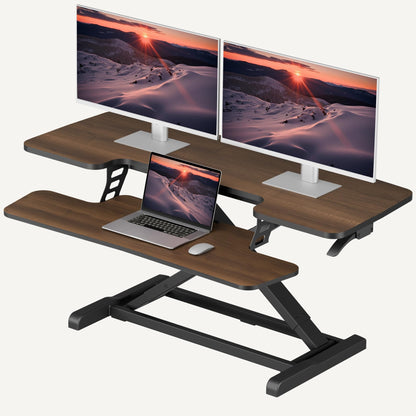 Height Adjustable Standing Desk Converter with Keyboard Tray