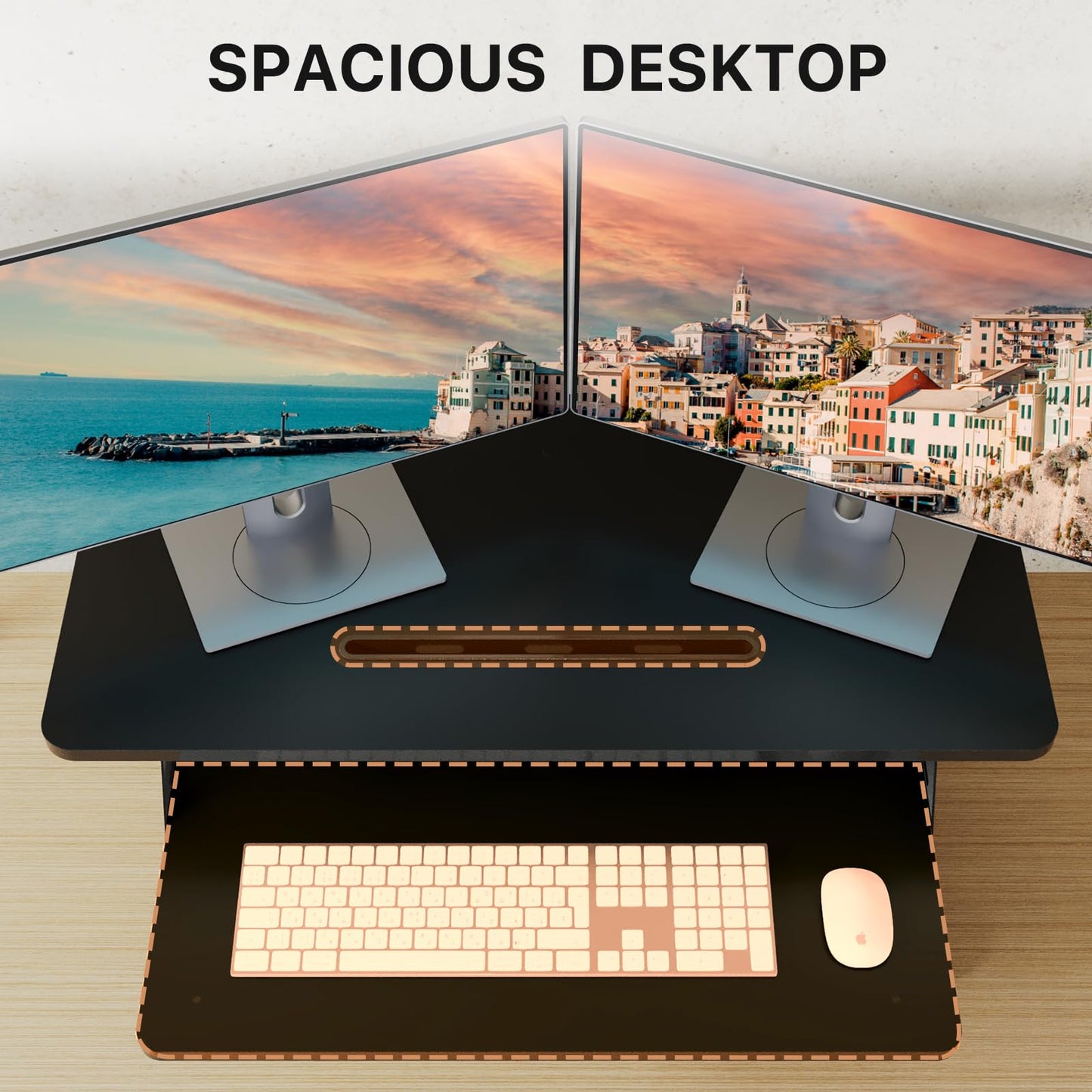 JOY worker Standing Desk Converter with Keyboard Tray