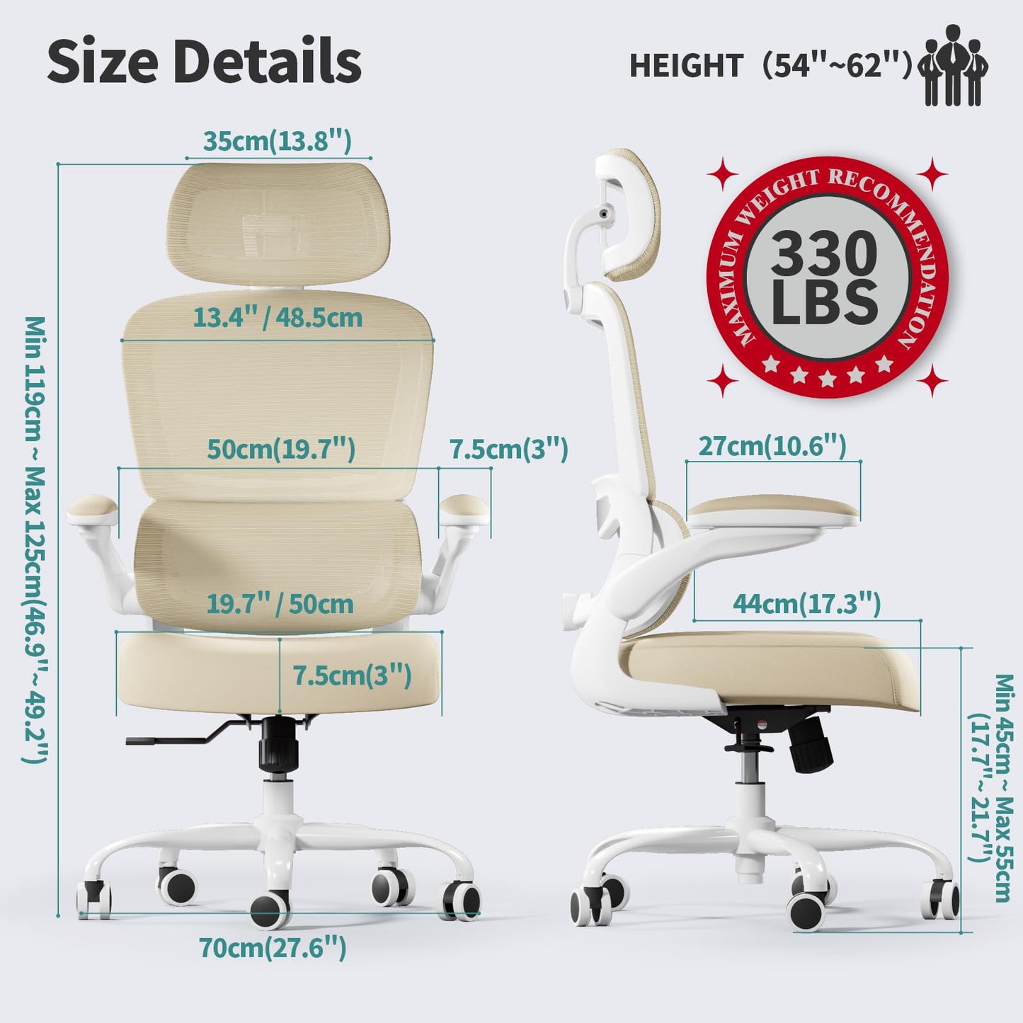 Ergonomic Mesh Office Chair with Adjustable Support