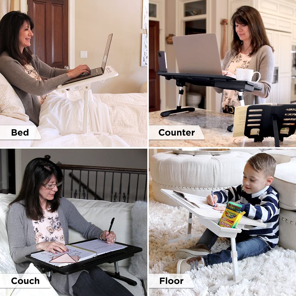 Adjustable Portable Workstation with Tilt Lap Desk