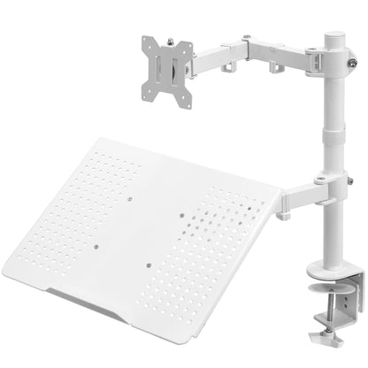 Single Monitor and Laptop Desk Mount Combo