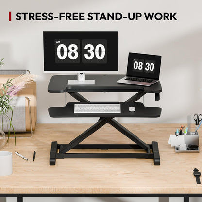 Height Adjustable Standing Desk Converter with Keyboard Tray