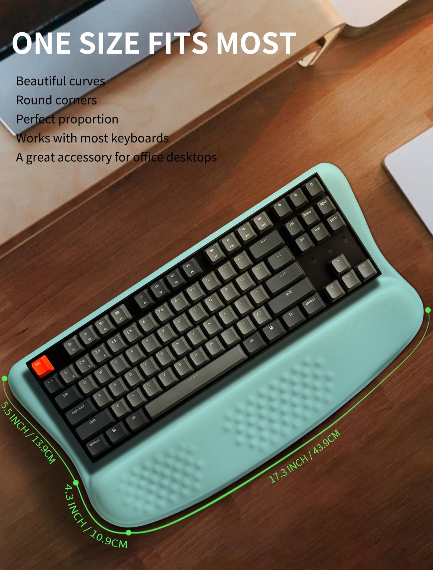 Ergonomic Wave Wrist Rest with Keyboard Stand